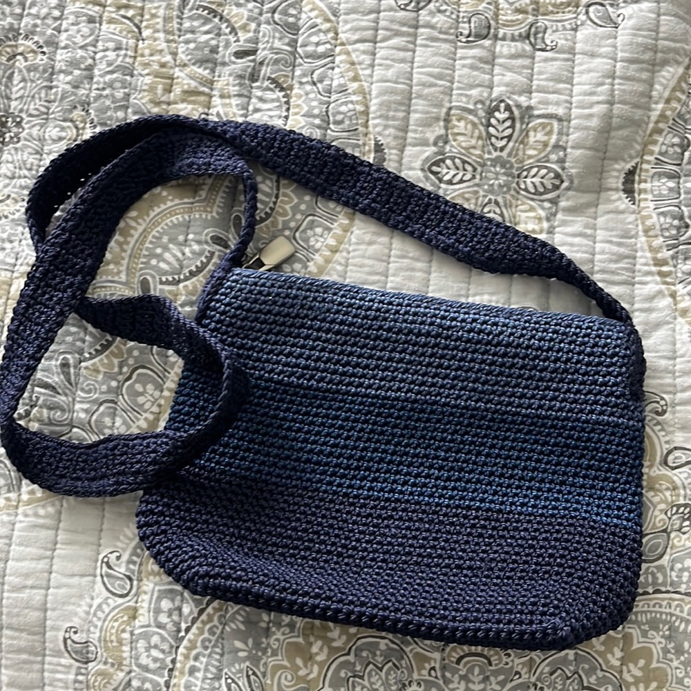 Nwot Crossbody crochet bag navy and blue Color - Picture 1 of 10